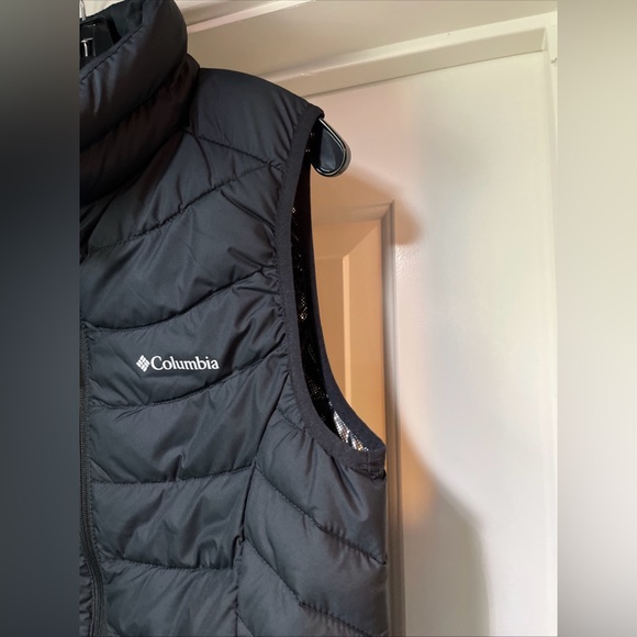 Womens Large Columbia Powder Lite II Vest Black Puffer Insulated Water Resistant - Picture 5 of 16